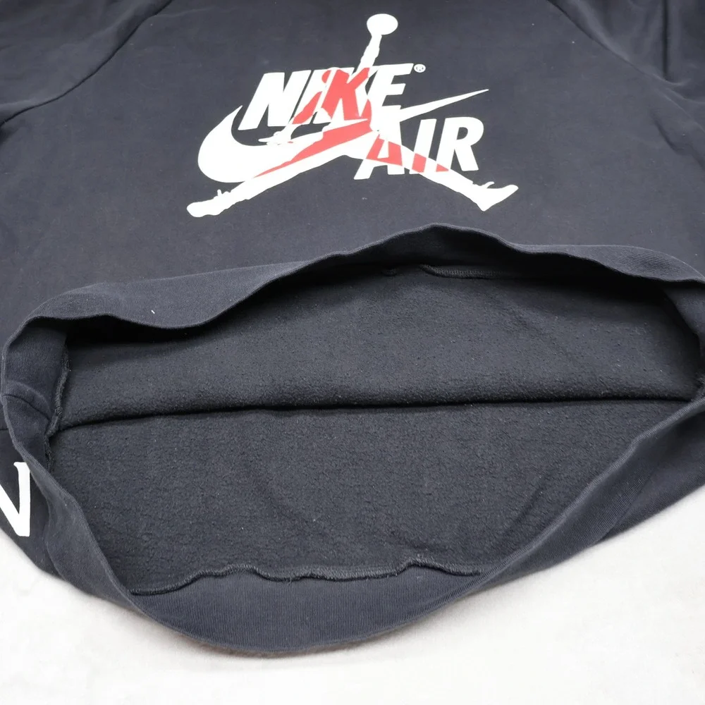 Nike Air Jordan Sweatshirt Men XXL Black Jumpman Graphic Crew Neck Pullover READ